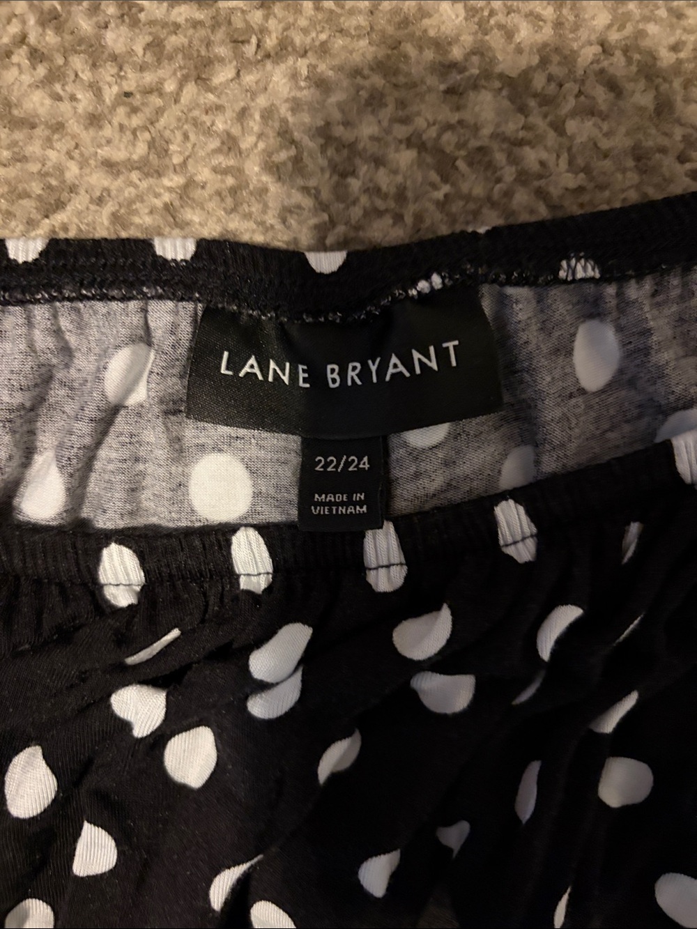 Lane Bryant Black and White Polka Dot Skirt - Picture 2 of 2